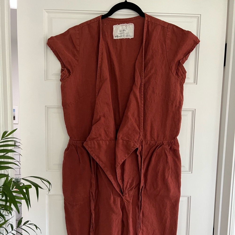 Notperfectlinen wrap jumpsuit